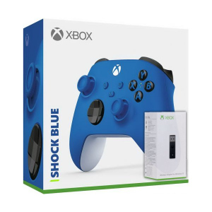 купить Microsoft Xbox Series X | S Wireless Controller with Bluetooth (Shock Blue) + Адаптер беспроводного геймпада для Windows (Upgrade Version)