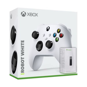 Microsoft Xbox Series X | S Wireless Controller with Bluetooth (Robot White) + Адаптер беспроводного геймпада для Windows (Upgrade Version)