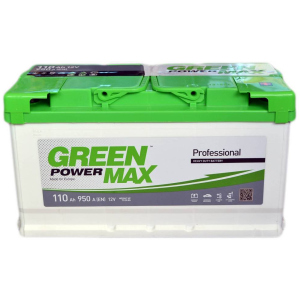 Автомобільний акумулятор Green Power MAX 110 Ah (-/+) Euro (950EN) (22370) краща модель в Житомирі