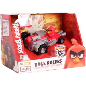 Машинка моторизована з гонщиком Maisto Angry Birds зі звуковими ефектами (82502_Червона пташка)