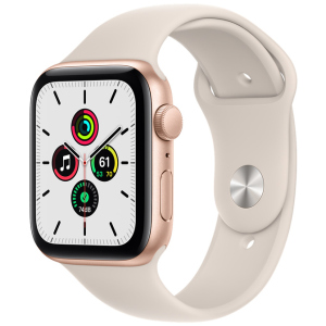 Смарт-часы Apple Watch SE GPS 44mm Gold Aluminium Case with Starlight Sport Band (MKQ53UL/A) краща модель в Житомирі