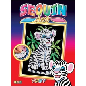 Набор для творчества Sequin Art Red Toby the White Tiger Cub 25х34 см (SA0906)