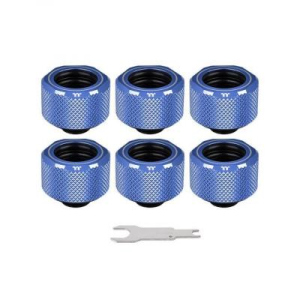 Фітинг для СВО ThermalTake Pacific C-Pro G1/4 PETG 16mm OD Fitting Kit - Blue (CL-W210-CU00BU-B) краща модель в Житомирі