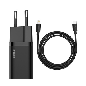 хорошая модель Сетевое зарядное устройство BASEUS Type-C to Lightning cable Super Si Quick Charger Sets |Type-C, QC/PD, 3A, 20W| (TZCCSUP-B03)