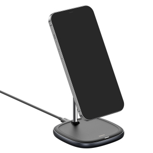 купить Зарядка Qi Baseus Swan Magnetic Desktop Bracket Wireless Charger (suit for Iphone 12) |15W| (WXSW-02)