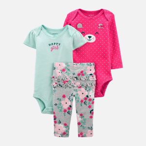 Комплект (боди 2 шт + леггинсы) Carters 1J996910 80 см 998 ASST Assorted-ST (194133787935) лучшая модель в Житомире