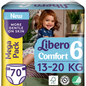 Подгузники Libero Либеро Comfort 6 13-20 кг 70 шт одноразовые (7322541083414) ТОП в Житомире