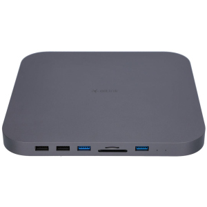 USB-хаб адаптер Ailink Aluminium USB-C Mac mini Hub Card Reader HDD/SDD slot Space Grey (AI-MC25_sg) лучшая модель в Житомире