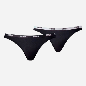 Трусики-бікіні Puma Women Bikini 2P Pack 90785103 XL 2 шт Black (8718824911908) краща модель в Житомирі