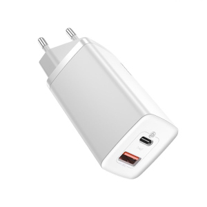 Зарядное сетевое Baseus (CCGAN2L-B02) GaN2 Lite Quick Charger C+U 65W Белый