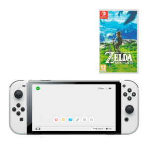 Набір Консоль Nintendo Switch OLED Model HEG-001 64GB White Новий + Гра The Legend of Zelda Breath of The Wild ТОП в Житомирі