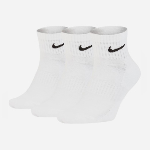 Набір шкарпеток Nike U Nk Everyday Cush Ankle 3Pr SX7667-100 34-36 (S) 3 пари Білий (888407236143) ТОП в Житомирі