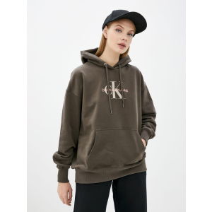 Худи Calvin Klein Jeans Mid Scale Monogram Hoodie J20J216957-LBL XS Black Olive (8719854554493) рейтинг