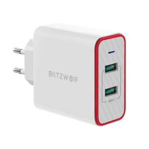 Зарядний пристрій BlitzWolf BW-PL3 Quick Charge Qualcomm 3.0 FCP 36W White ТОП в Житомирі