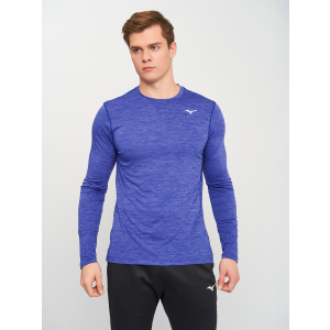 Рашгард Mizuno Impullse Core LS Tee J2GA752027 Синій (5059431210187) краща модель в Житомирі