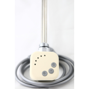Электрический тэн у полотенцесушитель HeatQ HEC с регулятором 30-60С, таймером 2 ч, бежевый (cream ral1015) 300 Вт в Житомире