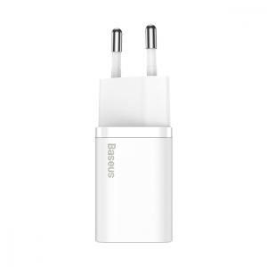 СЗУ Baseus Super Silicone PD Charger 25W (1Type-C) + With Cable Type-C to Type-C 3A (1m) white