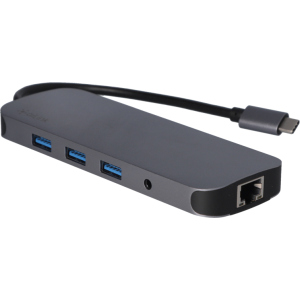 USB-хаб адаптер Ailink Aluminium Gigabit Ethernet USB-C 100W SD Hub Card Reader HDMI 4K Multi Port 9 в 1 Space Grey (AI-CH9A) лучшая модель в Житомире