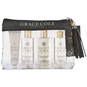 Набор для женщин Grace Cole Travel Set Nectarine Blossom & Grapefruit + косметичка (5055443696551) ТОП в Житомире