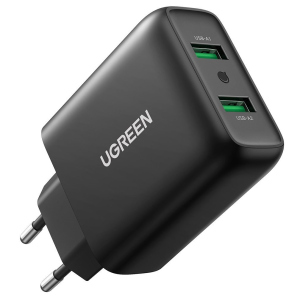 Сітчасте зарядне пристрій Ugreen CD161 36W 2xUSB QC 3.0 Charger рейтинг