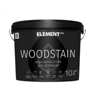 Аква-антисептик для дерева ELEMENT PRO WOODSTAIN, 10 л МАХАГОН краща модель в Житомирі