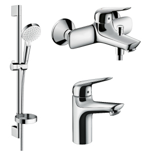 Комплект смесителей для ванной HANSGROHE NOVUS хром латунь 1152019 надежный