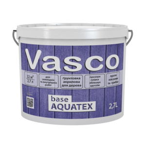 Грунтовка акрилова для деревини всередині та зовні Vasco base AQUATEX 2,7л