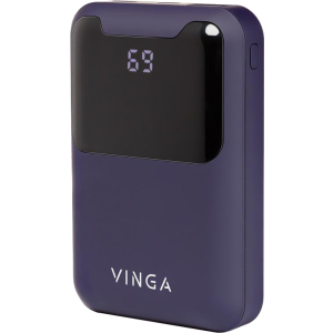 УМБ Vinga Display Soft Touch 10000 mAh Purple ТОП в Житомире