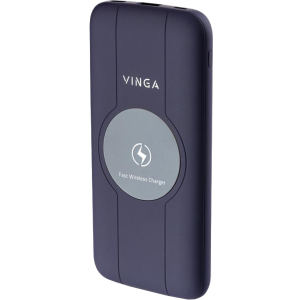 УМБ Vinga Wireless QC3.0 PD Soft Touch 10000 mAh Purple лучшая модель в Житомире