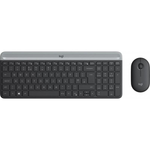 Комплект клавіатура + миша Logitech MK470 Wireless Slim Graphite USB Black (920-009206) ТОП в Житомирі