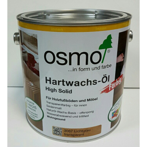 Масло с твердым воском цветное прозрачное OSMO HARTWACHS-ÖL Farbig 3067 - (светло-серое) 0.125 л. в Житомире