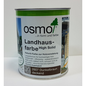 Непрозрачная краска для наружных работ OSMO LANDHAUSFARBE 2607 – (темно-коричневая) 0.75 л. в Житомире