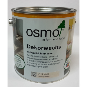 Цветное масло OSMO DEKORWACHS Transparente töne 3111 – (белое) 0.125 л.