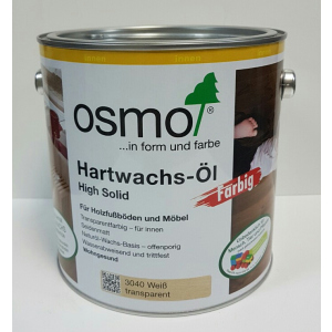 Масло с твердым воском цветное прозрачное OSMO HARTWACHS-ÖL Farbig 3040 - (белое) 0.125 л. ТОП в Житомире