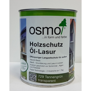 Защитное масло – лазурь OSMO HOLZSCHUTZ ÖL-LASUR 729 (темно-зеленое) 2.5 л. лучшая модель в Житомире