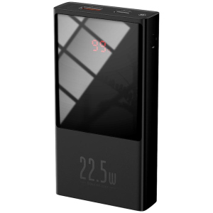 УМБ Power Bank Baseus 1Type-C 1USB Super Mini Digital LCD 22.5W 3A 10000mAh Black (PPMN-A01) лучшая модель в Житомире