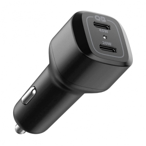 Автомобильное зарядное устройство Spigen PC2000 PowerArc 2-Port Car Charger PD65W/QC3.0 Black лучшая модель в Житомире