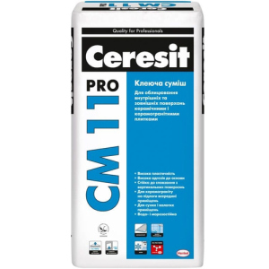 Клеюча суміш для плитки Ceresit CM 11 pro 27кг