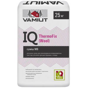 Для приклеювання МВ утеплювача Vamiut IQ ThermoFix WOOL білий 25кг в Житомирі