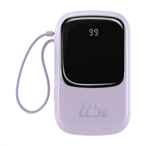 Портативна Батарея Baseus Q Pow Digital Display 22.5W 20000mAh (With Type-C Cable) purple краща модель в Житомирі