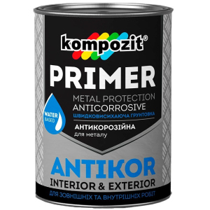 Грунтовка для металла Kompozit ANTIKOR матовая 15кг Красно-коричневая в Житомире