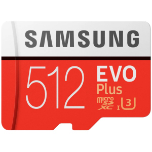 Samsung EVO Plus microSDXC 512GB UHS-I Class 10 + SD адаптер (MB-MC512HA/RU) в Житомире