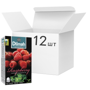 Упаковка чаю Dilmah чорного Малина 12 пачок по 20 пакетиків (19312631142218) в Житомирі