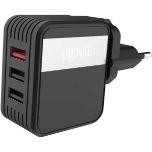 Мережевий зарядний пристрій Vidvie PLE205Q 3USB 2A Black (6970280942328) рейтинг