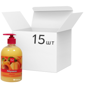 Упаковка мыла Bioton Cosmetics косметического антибактериального Абрикос 500 мл х 15 шт (4820026153001) лучшая модель в Житомире