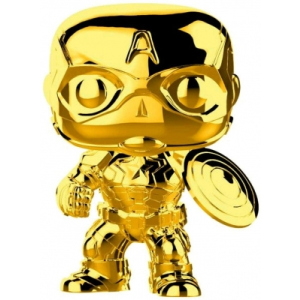 Колекційна фігурка Funko POP! Marvel Studios 10: Captain America (Gold Chrome) краща модель в Житомирі