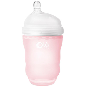 Дитяча силіконова антиколікова пляшечка Olababy GentleBottle Rose Рожевий 240 мл (80850) в Житомирі