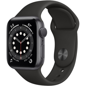 Смарт-часы Apple Watch Series 6 GPS 40mm Space Gray Aluminium Case with Black Sport Band (MG133UL/A) ТОП в Житомире