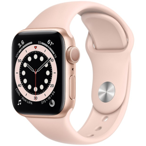 Смарт-часы Apple Watch Series 6 GPS 40mm Gold Aluminium Case with Pink Sand Sport Band (MG123UL/A) в Житомире