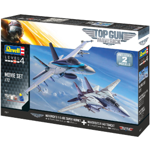 Збірна модель Revell Винищувачі F-14 та F/A-18E з фільму Top Gun. Масштаб 1:72 (RVL-05677) (4009803056777) краща модель в Житомирі